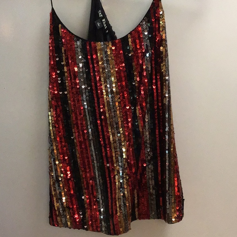 Sequin sparkle top DISCO style